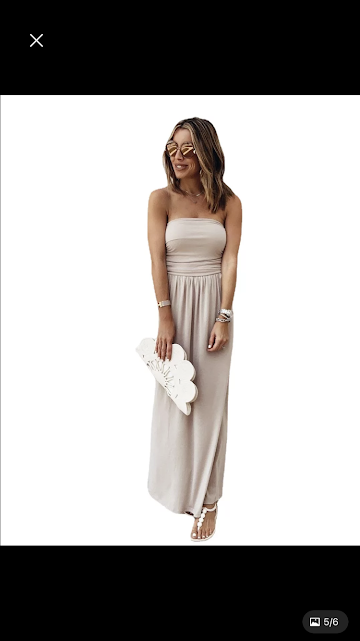 stylish solid color sleeveless strapless dress - Image 3