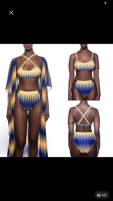 stylish three piece beach cape jacket bikini swimsuit - Image 2