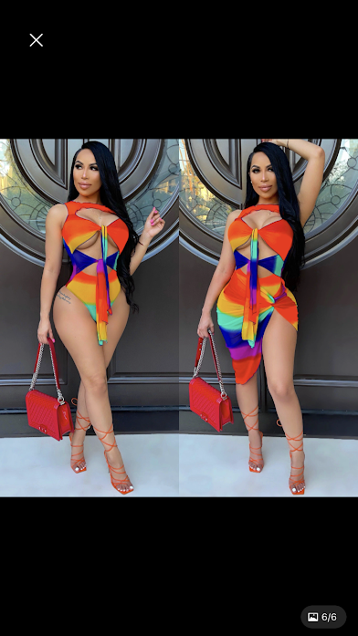 stylish hollow out sleeveless color spliced two piece set