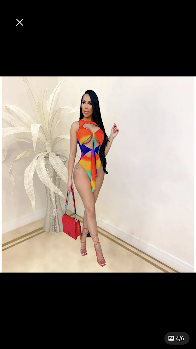 stylish hollow out sleeveless color spliced two piece set - Image 3