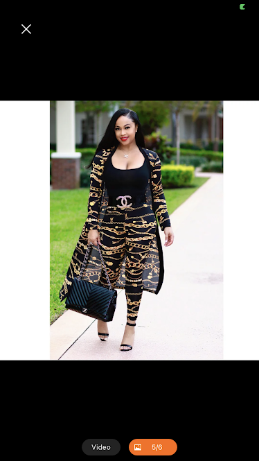 stylish elegant printed long coat leggings and two piece set - Image 5