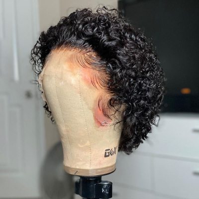 Impressive 6 inches PIXIE Striking Short Curly Bob Lace Wigs - Image 3