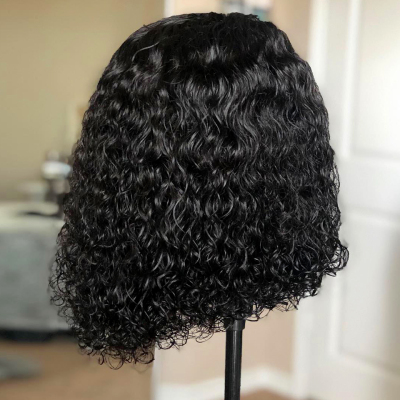 Middle Part glueless Short Curly Bob Wig - Image 2