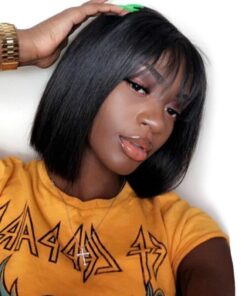 Women Basic Air Bangs ​Short Straight Wig