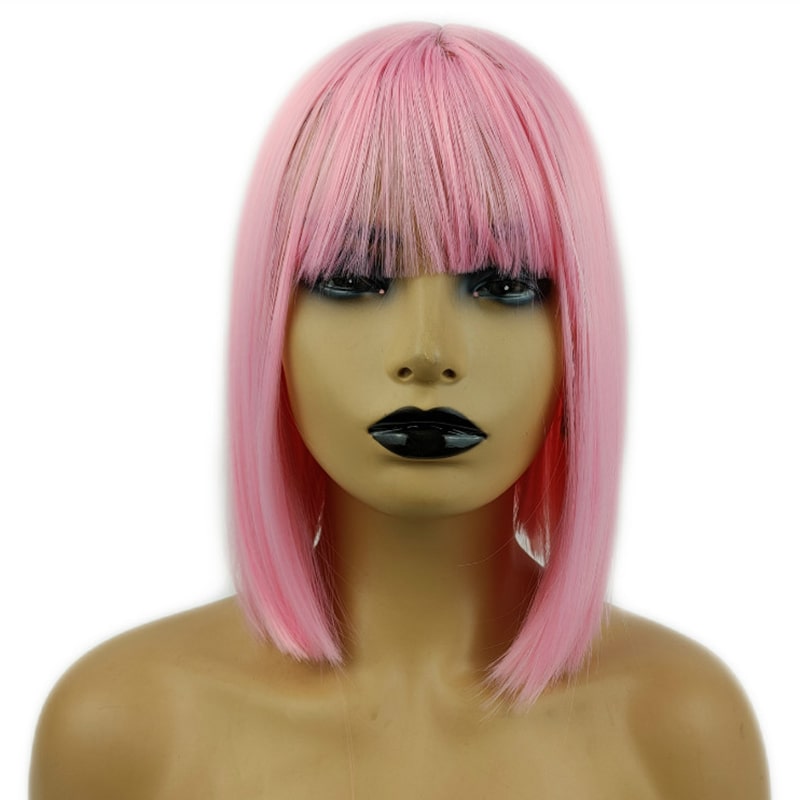 Women Basic Air Bangs Short Straight Wig - Image 2