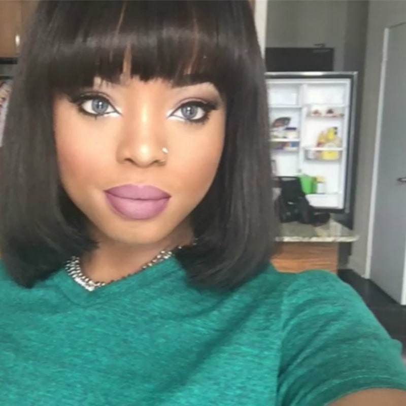 Women Basic Air Bangs Short Straight Wig - Image 5