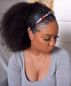 romantic wavy curly tangle- free headband wigs