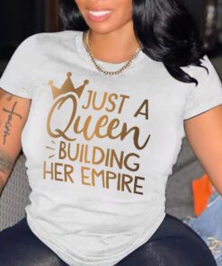 LW Queen Crown Letter Print T-shirt