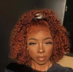 curly Human hair front lace Wig