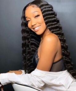 Graceful 13*6 Transparent Lace Wig Frontal Deep Wave Wig