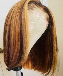 highlight colors brazilian remy human hair 5X5 hd lace closure wigs invisible hd lace wigs