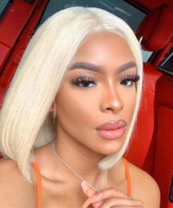 Brazilian 13x2 CM Middle Part Short 613 Lace Frontal Bob Wigs