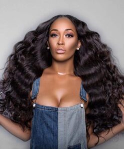 13*6 Deep Parting Indian Remy Human Hair Lace Wigs 150% Density Pre Plucked Lace Frontal Wig for Black Women