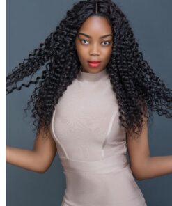 Peruvian Deep Wave Human Hair Lace Frontal Wig With Baby Hair