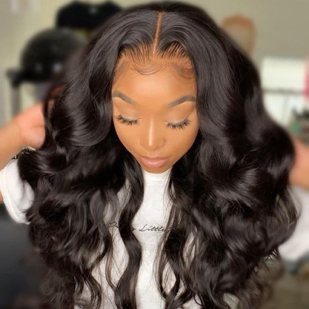 Gorgeous glueless Wavy deep bleached knots 6 inch deeper parting Lace Frontal Wigs brazilian hair wigs