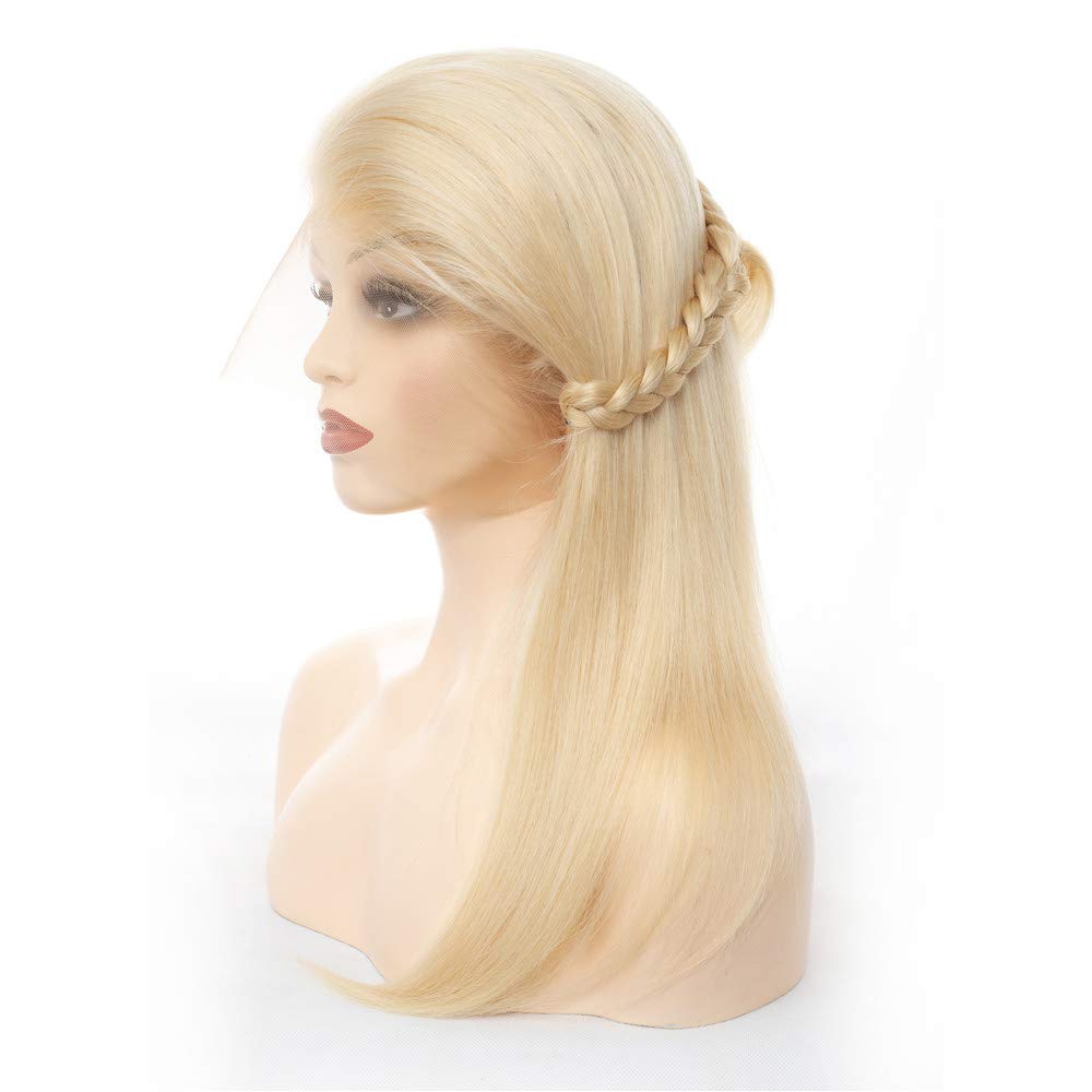 Natural Straight Cuticle Aligned European Virgin Human Hair Wigs Pre Plucked 613 Blonde HD Full Lace Wig (Copy) - Image 5