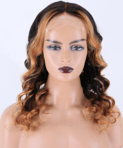 12-22in Brazilian Remy Human Hair Wholesale Ombre Brown Transparent 5x5 HD Lace Closure Wig