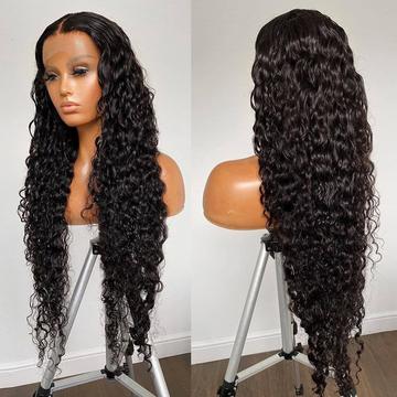 Elegant 13*4 Swiss HD Top Lace Frontal Water Wave Wig