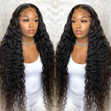 Elegant 13*4 Swiss HD Top Lace Frontal Water Wave Wig - Image 2