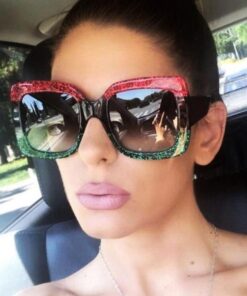 Large Retro Square Cat Eye Sunglasses