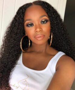 8 inch to 22inch Raw Cambodian Remy Human Hair 150% thick density kinky curly 13X6 lace front wigs