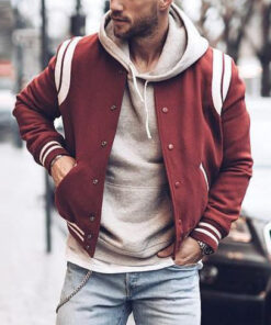 Men's Casual Short Stripe Single-Breasted Button Jacket