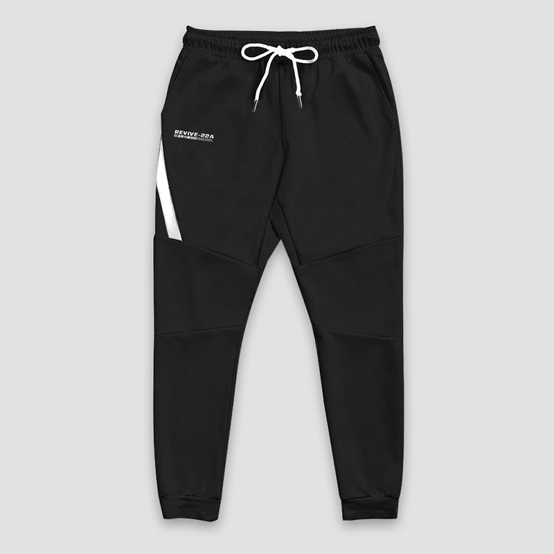 Men'S Casual Mid-Rise Elastic Slim-Fit Sports Trousers - Image 3