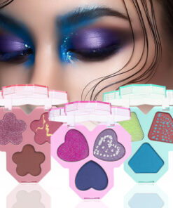 Women'S Waterproof Non-Smudge Three-Color Pearl Sequin Eyeshadow Palette