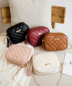 Women Fashion Simple Metal Chain Shoulder Bag