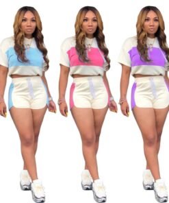 2 Piece Set Women Tracksuit Summer Outfits