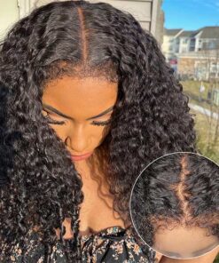 4C Edges Water Wave Wig 13x4 Lace Front Wigs For Women Type 4 Hairline Wig Pre Plucked Hair